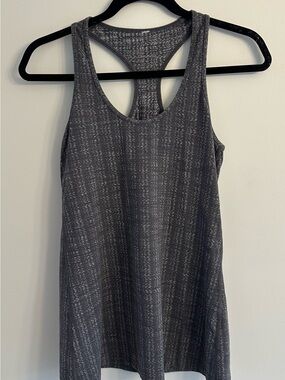 Lululemon Grey Space Dye Racerback Tank Top Athletic Yoga Size 8